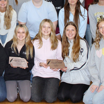 KP News Staff Accepting Cornhusker Award
